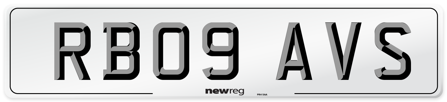 RB09 AVS Number Plate from New Reg